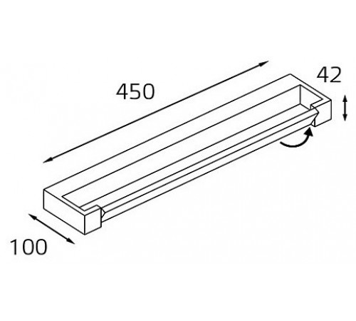 Подсветка для зеркала Italline IT01-1068/45 black IT01-1068/45