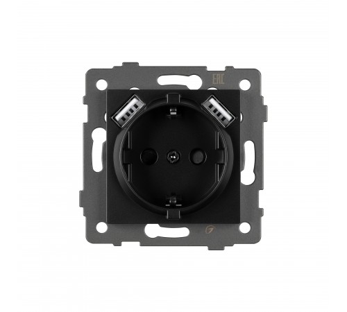 Розетка с заземлением и 2хUSB type A, без рамки Arlight 49819 SCT