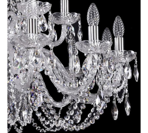 Подвесная люстра Bohemia Ivele Crystal 1402/12+6/300/2d/Ni 1402