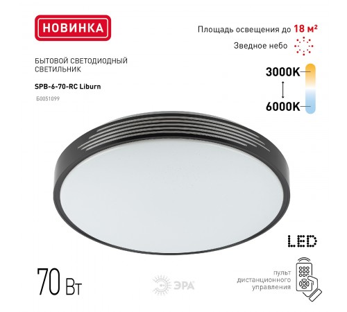 Накладной светильник Эра SPB-6-70-RC Liburn Классик