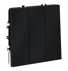 Выключатель трехклавишный без рамки Voltum VLS030107 S70