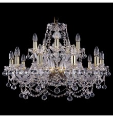 Подвесная люстра Bohemia Ivele Crystal 1411/10+5/240/G/Balls 1411