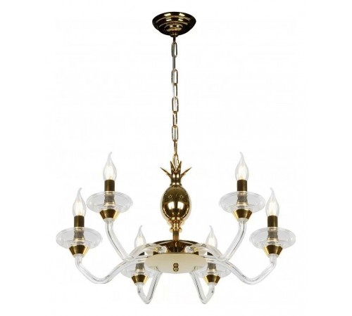 Подвесная люстра iLamp YT2049-8 GD+Cear Flo