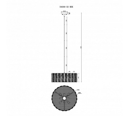 Светильник на штанге iLamp D4688-50 MBK Panorama