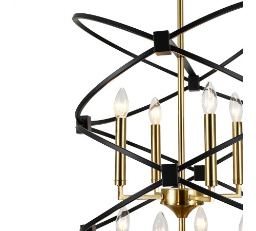 Люстра на штанге Indigo 10020/8R Black Trionfo