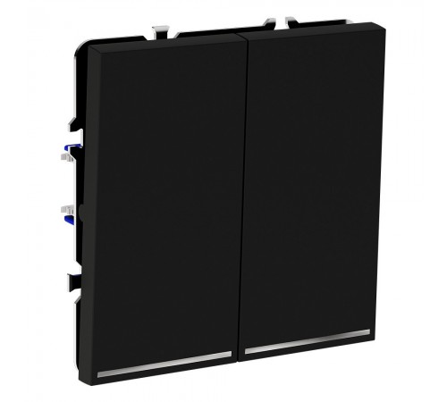 Выключатель двухклавишный с подсветкой без рамки Voltum VLS020208 S70