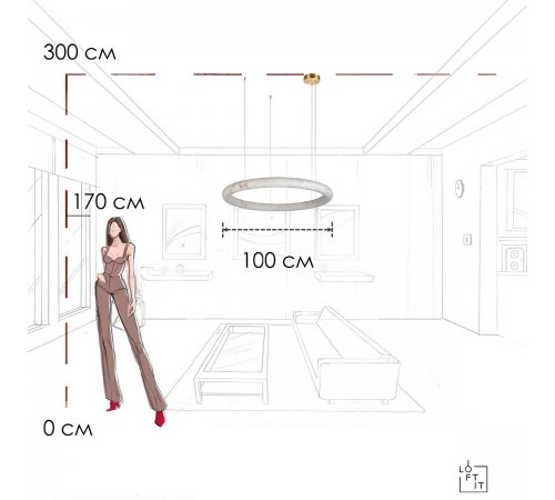 Подвесной светильник Loft it 10407/1000 Oslo
