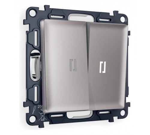 Выключатель проходной двухклавишный с подсветкой Ambrella Volt MA504035 Quant