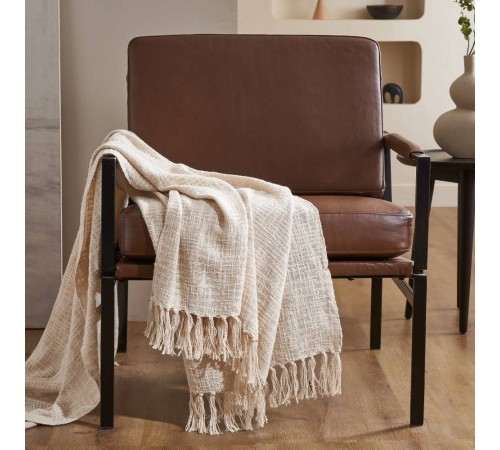 Плед (130x170 см) Longlac EG_420305 бежевый, золотой