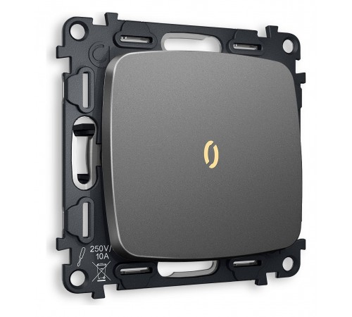 Выключатель одноклавишный с подсветкой без рамки Ambrella Volt MO652010 Quant