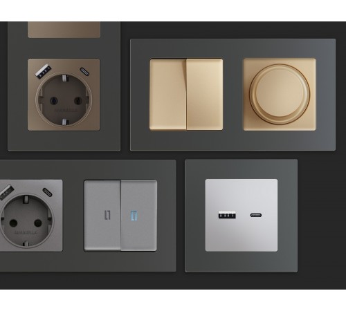 Рамка на 2 поста Ambrella Volt AF220802 Techno