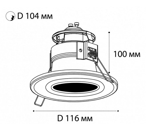 Встраиваемый светильник Italline IT07-7012 black IT07-7012