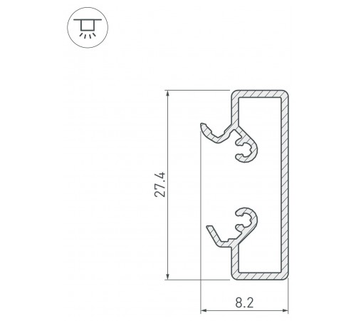 Профиль-держатель накладной Arlight 015467 LEDs-ON