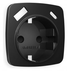 Накладка для розетки с заземлением и со шторками и 2хUSB type A и C Ambrella Volt OP8100 Quant
