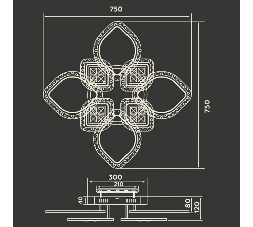 Потолочная люстра Ambrella Light FA2835 FA