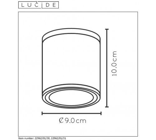 Накладной светильник Lucide 22962/01/31 Aven