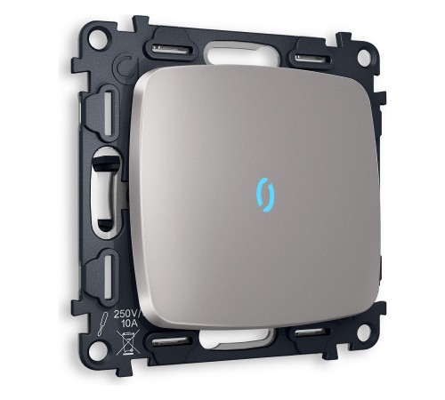 Выключатель одноклавишный с подсветкой без рамки Ambrella Volt MO502020 Quant