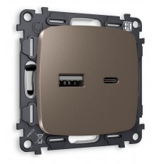 Розетка 2хUSB type A и C без рамки Ambrella Volt MO641010 Quant