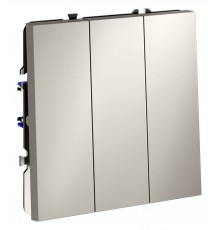 Выключатель трехклавишный без рамки Voltum VLS030103 S70