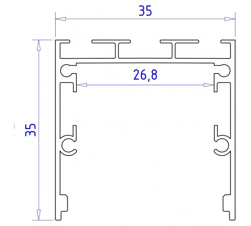 Короб накладной Ambrella Light GP2550BK Profile System GP