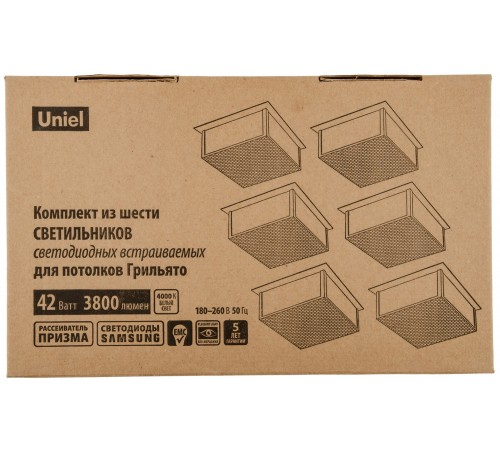 Светильник для потолка Грильято Uniel UL-00008958 GRILYATO