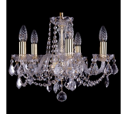 Подвесная люстра Bohemia Ivele Crystal 1402/5/141/G/Leafs 1402
