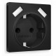 Накладка для розетки с заземлением и со шторками и 2хUSB type A Ambrella Volt AP8090 Quant