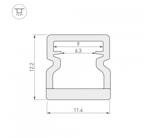 Профиль накладной Arlight 023302(1) WPH