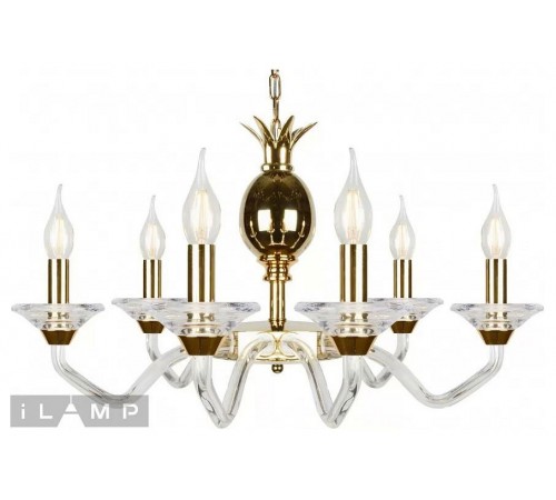 Подвесная люстра iLamp YT2049-8 GD+Cear Flo