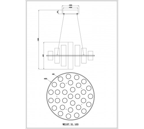 Подвесная люстра Wertmark WE157.31.103 Paula