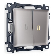 Выключатель проходной двухклавишный с подсветкой Ambrella Volt MA504030 Quant