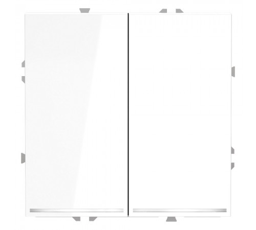 Выключатель двухклавишный с подсветкой без рамки Voltum VLS020201 S70