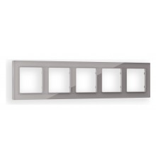 Рамка на 5 постов Ambrella Volt AF330505 Platos Стекло органическое