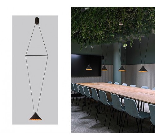 Подвесной светильник Italline IT03-1430 black/orange IT03-1429