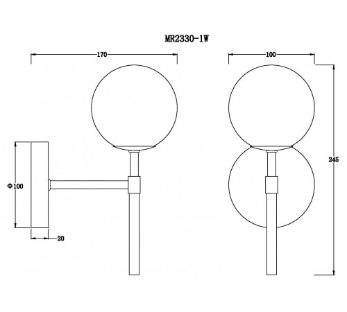 Бра MyFar MR2330-1W Robert