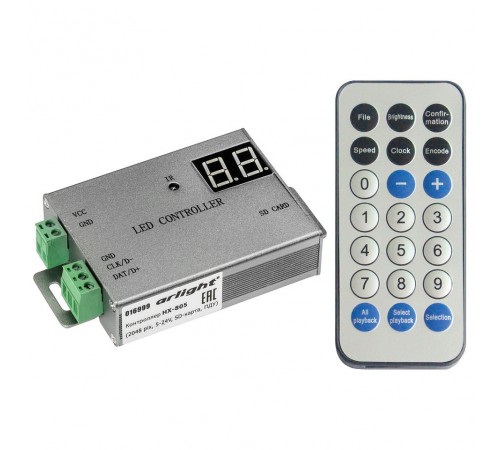 Контроллер-регулятор цвета RGBW с пультом ДУ Arlight 016999 HX-805