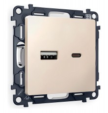 Розетка 2хUSB type A и C без рамки Ambrella Volt MA331010 Quant