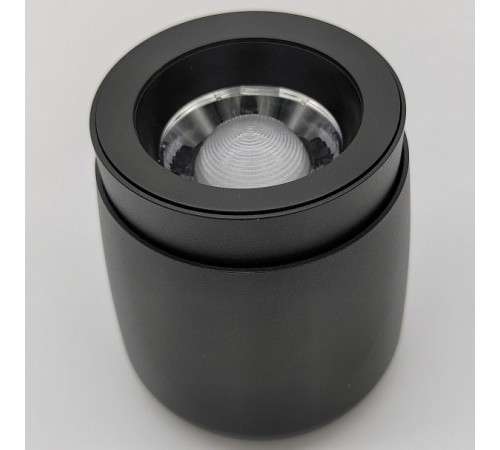 Накладной светильник iLedex 114-12W-D90-4K-ZOOM-BK Metrica