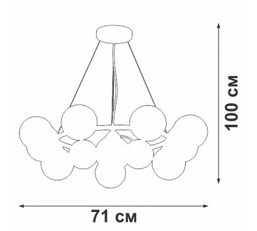 Подвесная люстра Vitaluce V48410-8/12S V48410