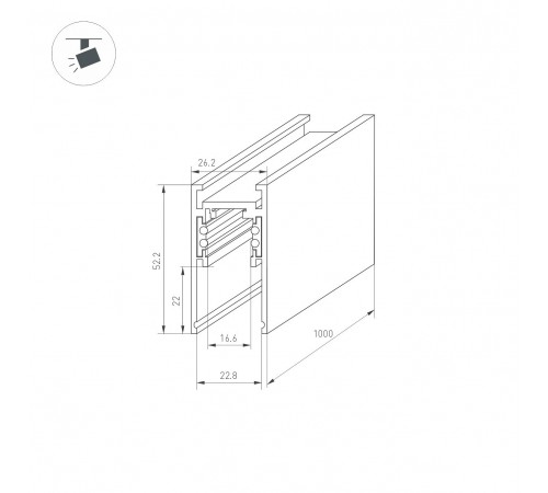 Трек накладной Arlight 035799 MAG-ORIENT