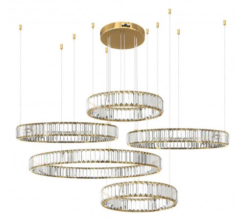 Подвесной светильник Loft it 10135/5 Gold Crystal ring