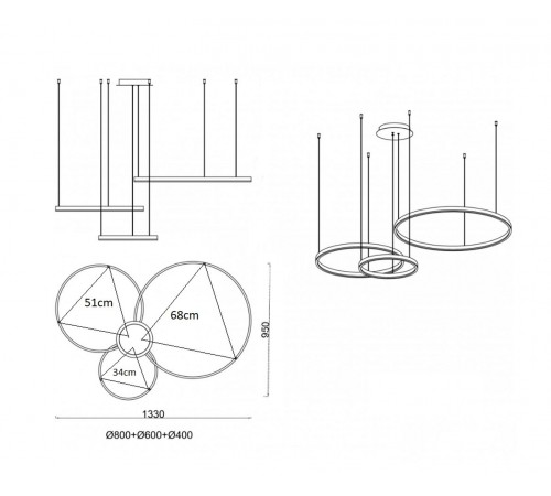 Подвесной светильник Kink Light 08223,36PA(3000K) Тор