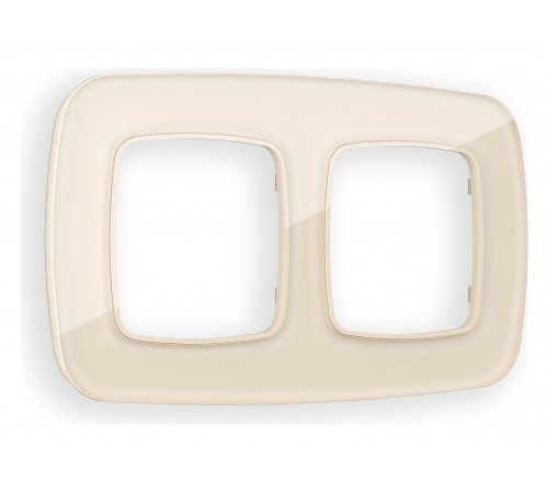 Рамка на 2 поста Ambrella Volt OF320302 Radian Стекло органическое