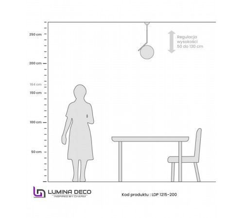 Подвесной светильник LUMINA DECO LDP 1215-200 WT+GD Sorento