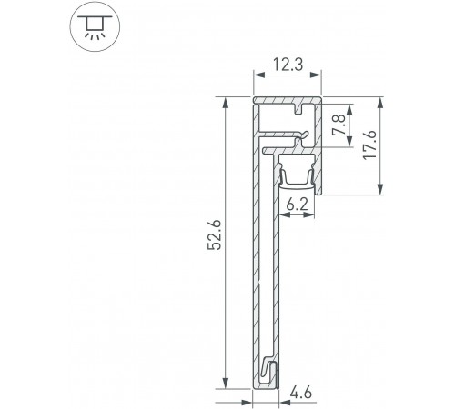 Профиль для плинтусов Arlight 046387 ARH-PLINTUS