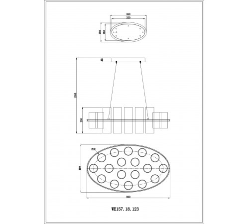 Подвесная люстра Wertmark WE157.18.123 Paula