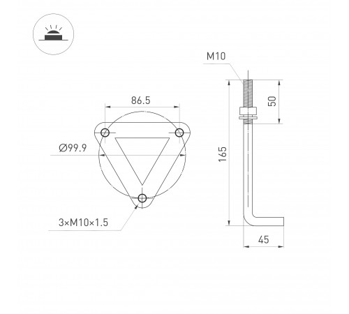 Наземный низкий светильник Arlight 045539 LGD-FRESNEL-BOLL