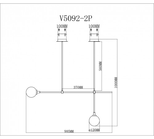 Светильник на штанге Moderli V5092-2P Lingdal