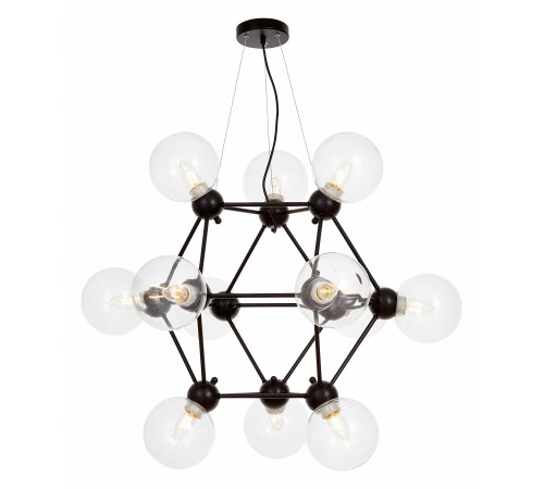 Подвесная люстра LUMINA DECO LDP 160N-12 BK+PR Zodiak