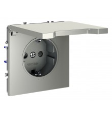 Розетка с заземлением и со шторкой, без рамки с крышкой Voltum VLS040304 S70
